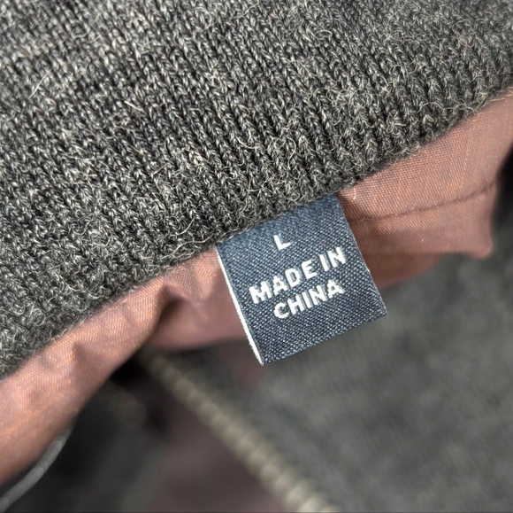 Zachary Prell Jacket Mens L Wool Blend Full Zip Quilted Lined Bomber Jacket Coat - Picture 10 of 13